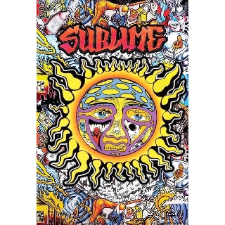 โปสเตอร์ รูปวาด กราฟฟิก วง ดนตรี ร็อก Sublime (1988-96) POSTER 24"x35" Inch American Ska Hardcore Punk Reggae Rock V3