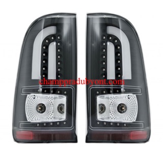 ไฟท้าย ไฟท้ายแต่ง TOYOTA VIGO 2005 2006 2007 2008 2009 2010, VIGO CHAMP วีโก้, วีโก้แชมป์ โคมดำ LED ลายบาร์
