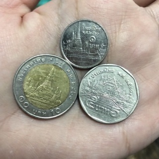 เหรียญ เหรียญกษาปณ์หมุนเวียน ปี2560 ชุด3เหรียญ พร้อมส่ง