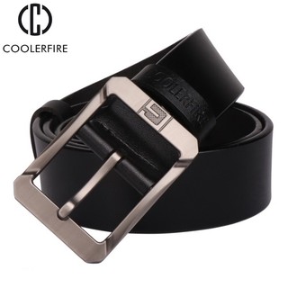 Fin 1 เข็มขัดผู้ชาย เข็มขัดหนังวัวแท้ 100% Man Genuine Leather Waist Belt No. 2610