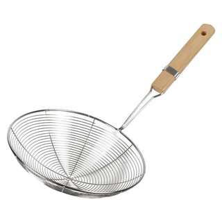 กระขอนสแตนเลส กระชอนลวด V-ONE 19 ซม. ด้ามไม้ กระชอนทำอาหาร STRAINER WITH WOODEN HANDLE V-ONE 19CM