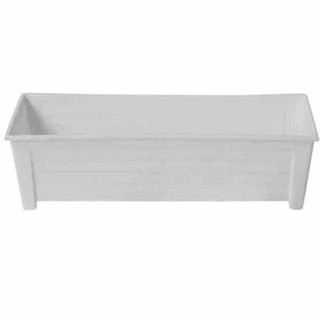 papamami Large plastic planting troughs กระถางต้นไม้ - สีขาว 47cm (10อัน)