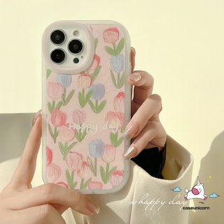 เคสโทรศัพท์มือถือ TPU แบบนิ่ม ลายดอกทิวลิป 3D กันกระแทก สําหรับ iPhone 14 13 11 12 7plus 8plus 6 6s 7 8 Plus XR X XS Max 13 12 11 Pro Max