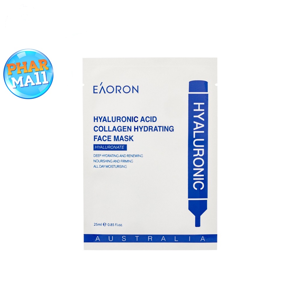 Eaoron Hyaluronic Acid Collagen Hydrating Face Mask แผ่นมาส์กหน้าผสมไฮยาลูรอ