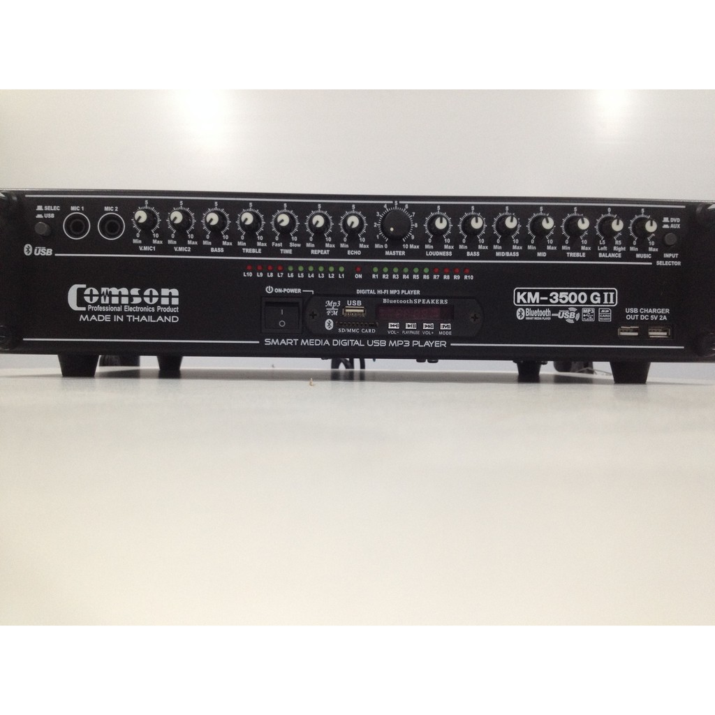 พาวเวอร์ แอมป์ เครื่องขยายเสียง Power Amplifier Integrate Amplifier COMSON KM-3500 G II BLUETOOTH US