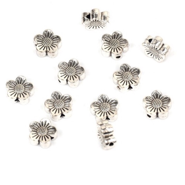 ตัวคั่นลูกปัดเงินทิเบต รูปดอกไม้ขนาด 8mm ดอกไม้13 ราคา ถูกที่สุด ดีลบีเคเค แกลเลอรีภาพที่ 2
