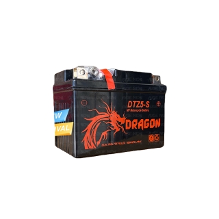 ใหม่! DRAGON DTZ5S (12V 5Ah) แบตเตอรี่มอเตอร์ไซค์ แบตดรากอน MSX , CLICK I , SCOOPY I, AIRBLADE, WAVE 110i, WAVE125, FINO