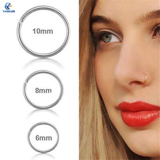 3pcs Set Nose Ring Open Hoop Lip Body Piercing clip on Studs Golden Jewelry Sexy Accessories