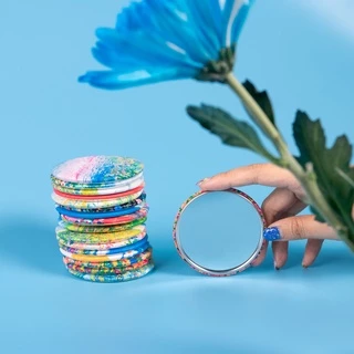 pocket mirror กระจกพกพา ขนาดกระทัดรัด มีหลายลายให้เลือก