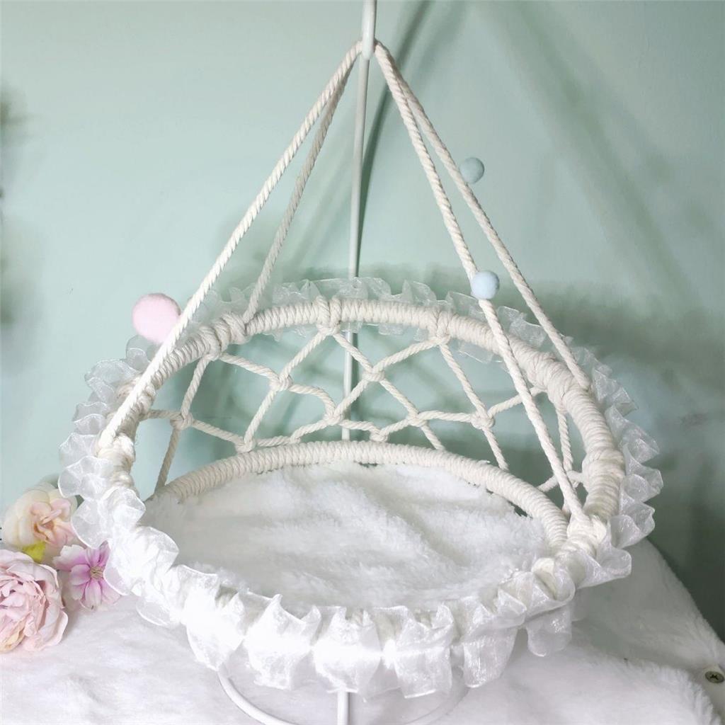 เก้าอี้แขวน ผ้าฝ้ายทอมือ ขนาด 20 ซม. 15 ซม. 10 ซม. สําหรับตุ๊กตา ob11 - รูปที่ 4