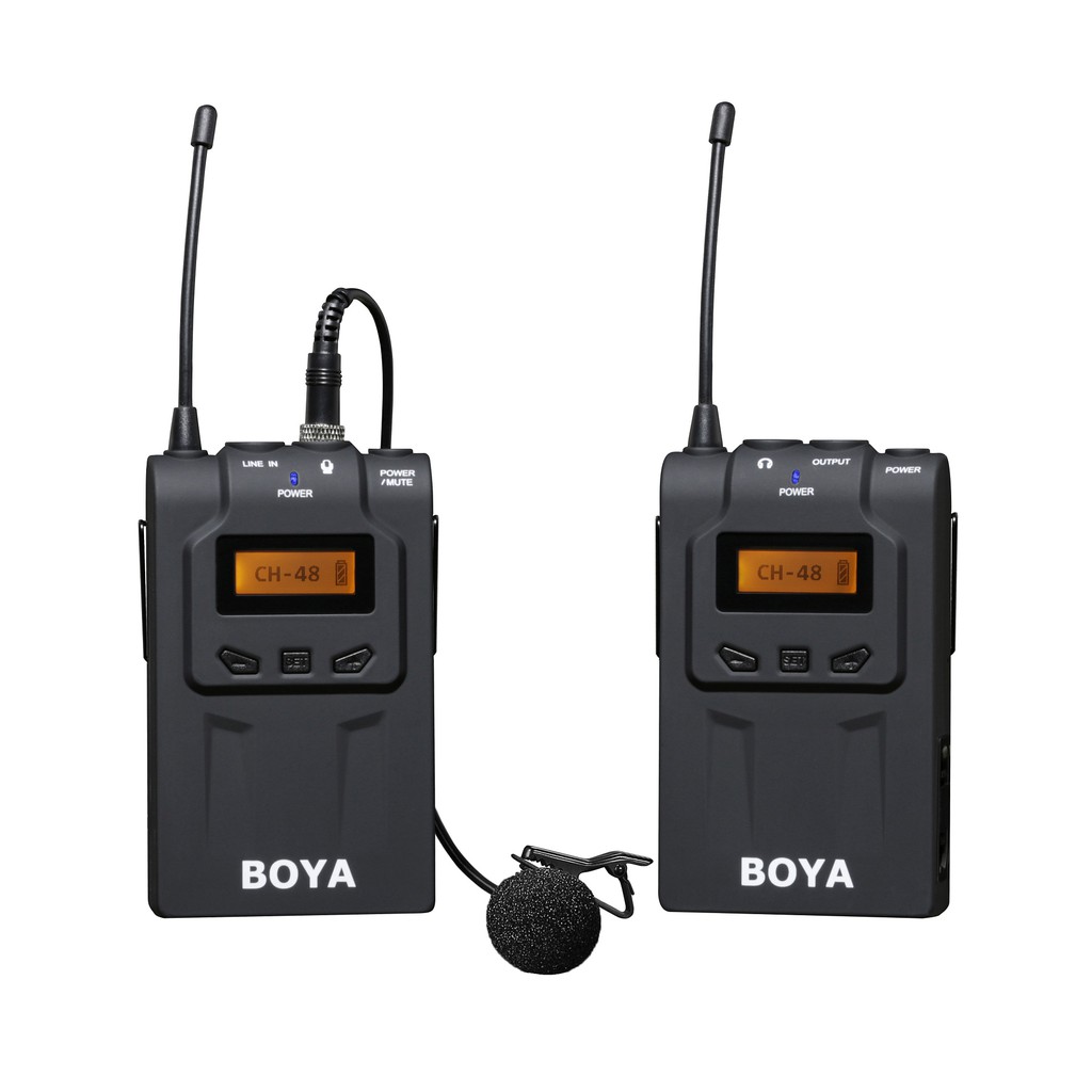 BOYA BY-WM6 UHF Professional Omni-Directional Wireless Lavalier Microphone System for DSLR Camera Camcorder