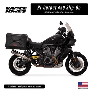 **ฟรีส่งผ่อน0%** Vance &amp; Hines - Adventure Hi-Output 450 Slip-On ปลายท่อสำหรับ Harley Pan America