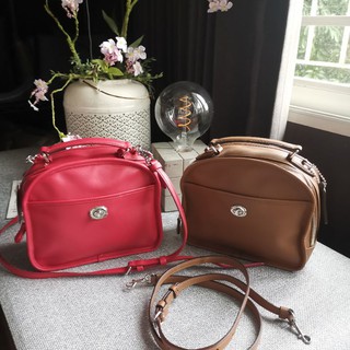 แท้​ พร้อมส่ง​ LUNCH PAIL IN RETRO SMOOTH CALF LEATHER (COACH #F11785)