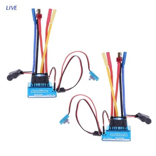 Live อุปกรณ์ควบคุมความเร็วไฟฟ้า 45A 60A 80A 120A Brushless Esc กันน้ํากันฝุ่นสําหรับรถไต่หินบังคับวิทยุ 1/8 1/10 1/12