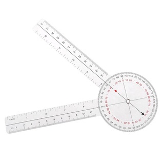 ✿ Goniometer ไม้บรรทัดพลาสติก 360 องศา Multi-Rurler Goniometer ไม้บรรทัดมุม Measuing