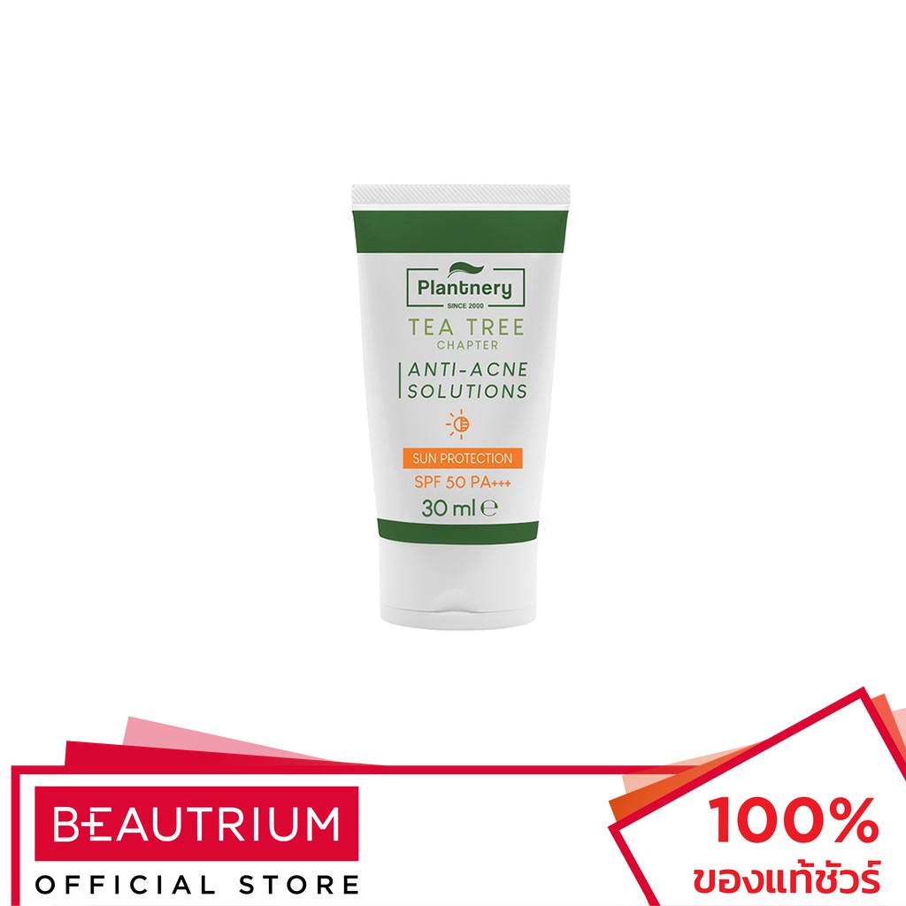PLANTNERY Tea Tree Sunscreen Acne Oil Control SPF50 PA+++ ครีมกันแดด 30ml