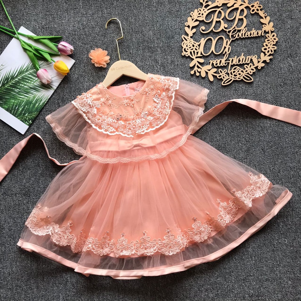 LITTLE BEAR KIDS GOWN 672-JN*4 (W HEADBAND)