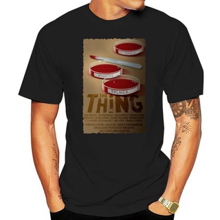 เสื้อยืดแขนสั้นลําลอง คอกลม ผ้าฝ้าย 100% พิมพ์ลายโปสเตอร์ภาพยนตร์ The Thing V.27 ทรงหลวม สีขาว แฟชั่นสําหรับผู้ชาย และผู