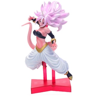 ฟิกเกอร์ Dragon Ball Cyborg No. 21 villain female Buu Majin Buu สีชมพู และสีขาว