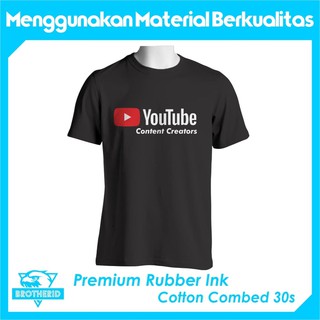 Kaos Youtube Content Creators - Baju Youtubers - ผ้าฝ้ายหวี ยุค 30