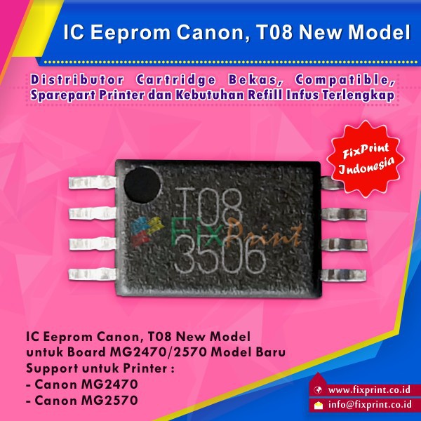 IC Eprom Canon E400 รุ่นใหม่ T08, รีเซ็ต IC Eeprom Canon E400, IC Counter E400, T08