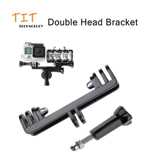 Double Head Bracket Joint mount Adapter Converter for GoPro Hero LED Light ตัวยึดอะแดปเตอร์สำหรับฮีโร่ GoProและLED Light