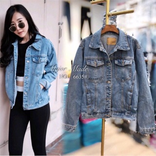 Zipper Jeans Jacket แจ๊คเก็ตยีนส์รุ่นใหม่สวยมากจริง