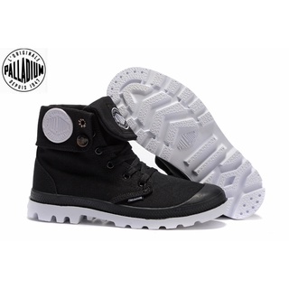 100%Original PALLADIUM BlackWhite Martin Boots mens and womens canvas shoes 35-45