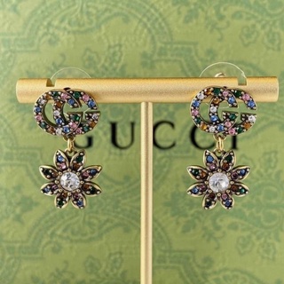 ต่างหู GUCCI พรีเมี่ยมทองเหลือง+เพชร Cz