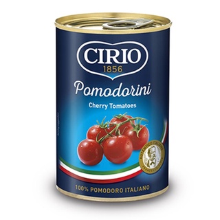 Cirio Pomodorini Cherry Tomatoes 400g.ชิริโอโพโมโดรินีมะเขือเทศเชอร์รี่ อาหาร  วัตถุดิบ  อาหารกระป๋อง ผัก ผลไม้กระป๋อง