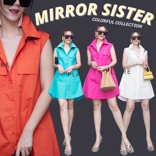 MiRRoRSiSTER’s ZoNYa SHiRT DReSS #00814.1 เชิ้ตแขนกุด เดรสเชิ้ตแขนกุด เดรสเชิ้ต เดรสคอปก เชิ้ตกระเป๋าหน้า