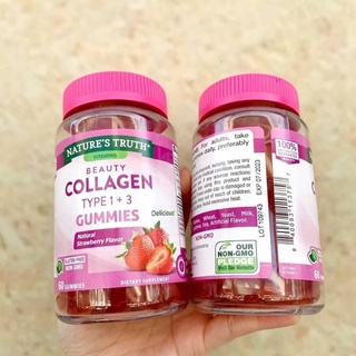 วิตามิน Natures Truth Beauty Collagen Type1&amp;3 Gummies 60 เม็ด