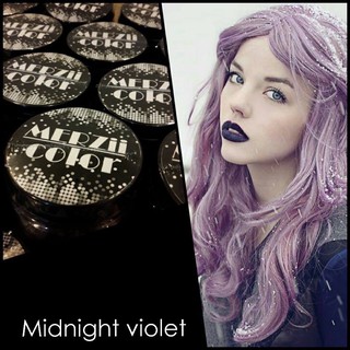 Midnightvioletสีม่วง;merziicolor:ทรีทเม้นท์เปลี่ยนสีผม-พื้นผมขาวก่อนลงสีนะคะ