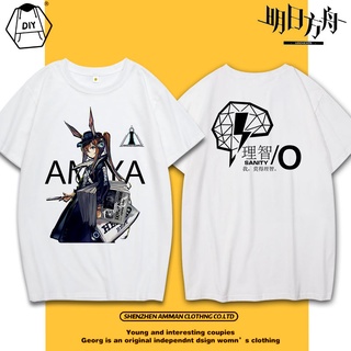 เสื้อยืดแขนสั้น พิมพ์ลาย Tomorrows Ark Game Angel Amiya สองมิติ สําหรับผู้ชาย ผู้หญิง