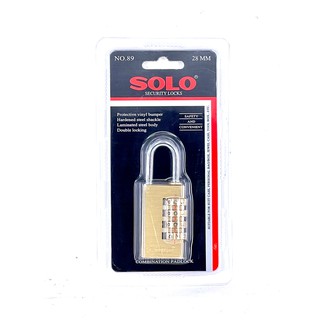 SOLO SECULITY LOCKS กุญแจโซโลแบบล็อครหัส รุ่นNO.89-28 MM