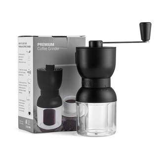 Premium Coffee Grinder เครื่องบดกาแฟ มือหมุน เฟืองเซรามิกแบบปรับความละเอียดได้ 4 ระดับ