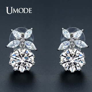 ❌SALE🎉ต่างหูคริสตัล New Fashion Cute Flower Crystal Stud Earrings Jewelry for Women Wedding Party
