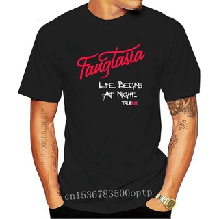 เสื้อยืดผ้าฝ้ายพิมพ์ลายคลาสสิก ใหม่ เสื้อยืดแขนสั้น ผ้าฝ้าย ลาย True Blood Fangtasia สีพื้น สําหรับผู้ชาย 2022