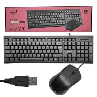 Primaxx Keyboard+Mouse ชุดคีย์บอร์ดพร้อมเมาส์ แบบมีสาย USB