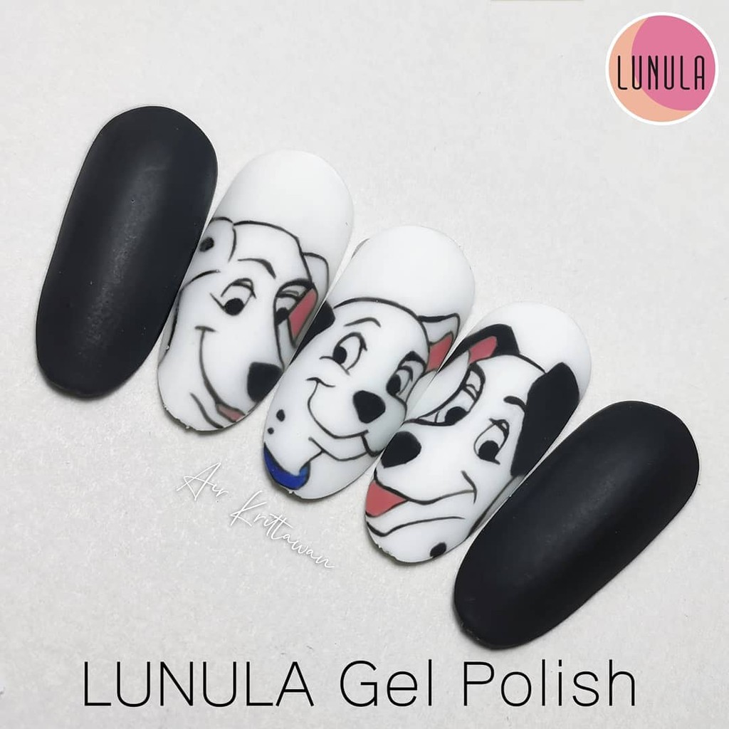 LUNULA Gel Polish สีเจลลูนูล่า คุณภาพพรีเมี่ยม ขาว,ดำ Black&White 12ml.