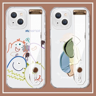สายรัดข้อมือ แฟชั่น บล็อกสี สัตว์ประหลาด เคส Samsung Galaxy note8 note9 s10 plus s10 lite + s20 s20fe fe s21 fe s22 plus ultra note10 lite plus  note 20 ultra CASE โปร่งใส นางแบบคู่ ซิลิกาเจล ผู้หญิง ชาย เปลือกนิ่ม เคส