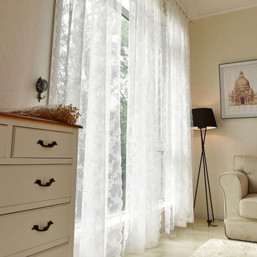 แนะนำ ผ้าม่าน ผ้าม่านสีขาว ม่านคาเฟ่ ลายดอกไม้สวยงาม ม่านประตู ผ้าม่านหน้าต่าง (พร้อมส่งทันที ไม่ต้องรอ) ราคาพิเศษ มีเก็บเงินปลายทาง