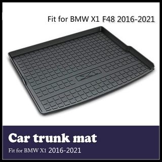 พรมท้ายรถ BMW X1 F48 2016-2021  พรมกันน้ำพรมกันลื่นอุปกรณ์ตกแต่งรถยนต์  Car Cargo rear trunk mat For BMW X1 F48 16-21