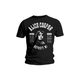 เสื้อยืดผ้าฝ้ายพิมพ์ลายแฟชั่น ขายดี เสื้อยืดแขนสั้น พิมพ์ลาย Alice Cooper - Schools Out Lyrics Official Moaoam73Kehdd77