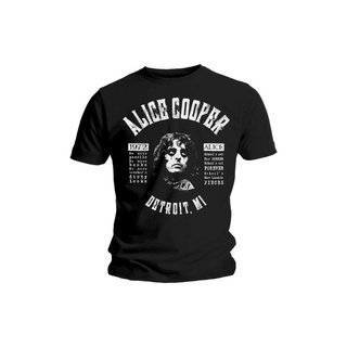 เสื้อยืดผ้าฝ้ายพิมพ์ลายแฟชั่น ขายดี เสื้อยืดแขนสั้น พิมพ์ลาย Alice Cooper - Schools Out Lyrics Official Moaoam73Kehdd77