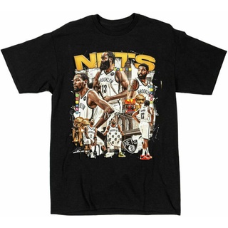 เสื้อยืดผ้าฝ้ายพิมพ์ลายขายดี เสื้อยืด ผ้าฝ้าย พิมพ์ลาย Brooklyn Nets Nba For Guys สําหรับผู้ชาย