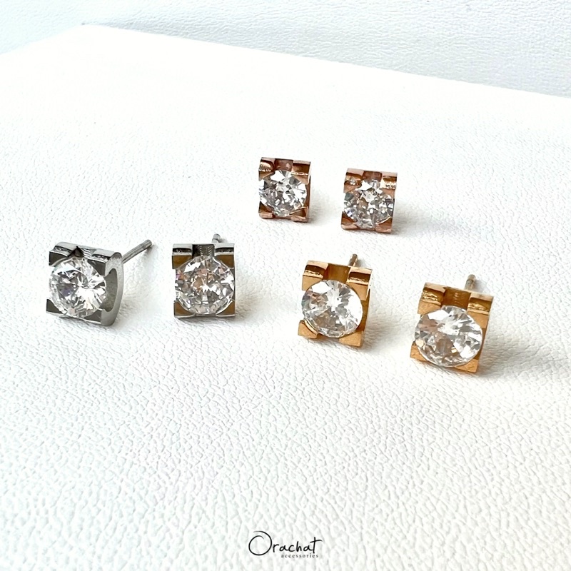 Orachat | Ella 14k earrings. (ต่างหูตัวเรือนสแตนเลส)