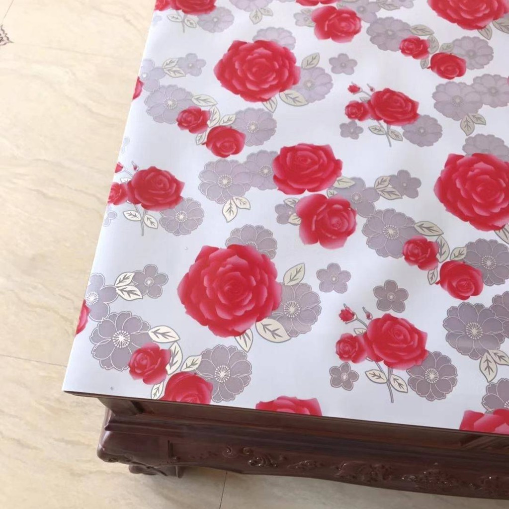 tablecloth table cover Plastic printing crystal tablecloth waterproof