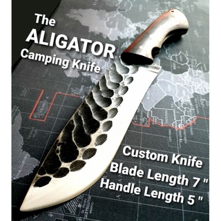 มีดใบตาย Custom Knife, The Aligator ใบ7นิ้ว