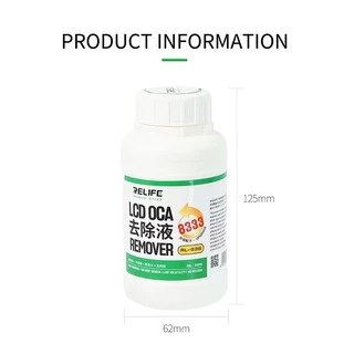 น้ำยาลอกกาว 8333 RELIFE RL-538 250ml Mac repair liquid / touch screen OCA removing liquids / OCA strippers สามารถลอกกาว